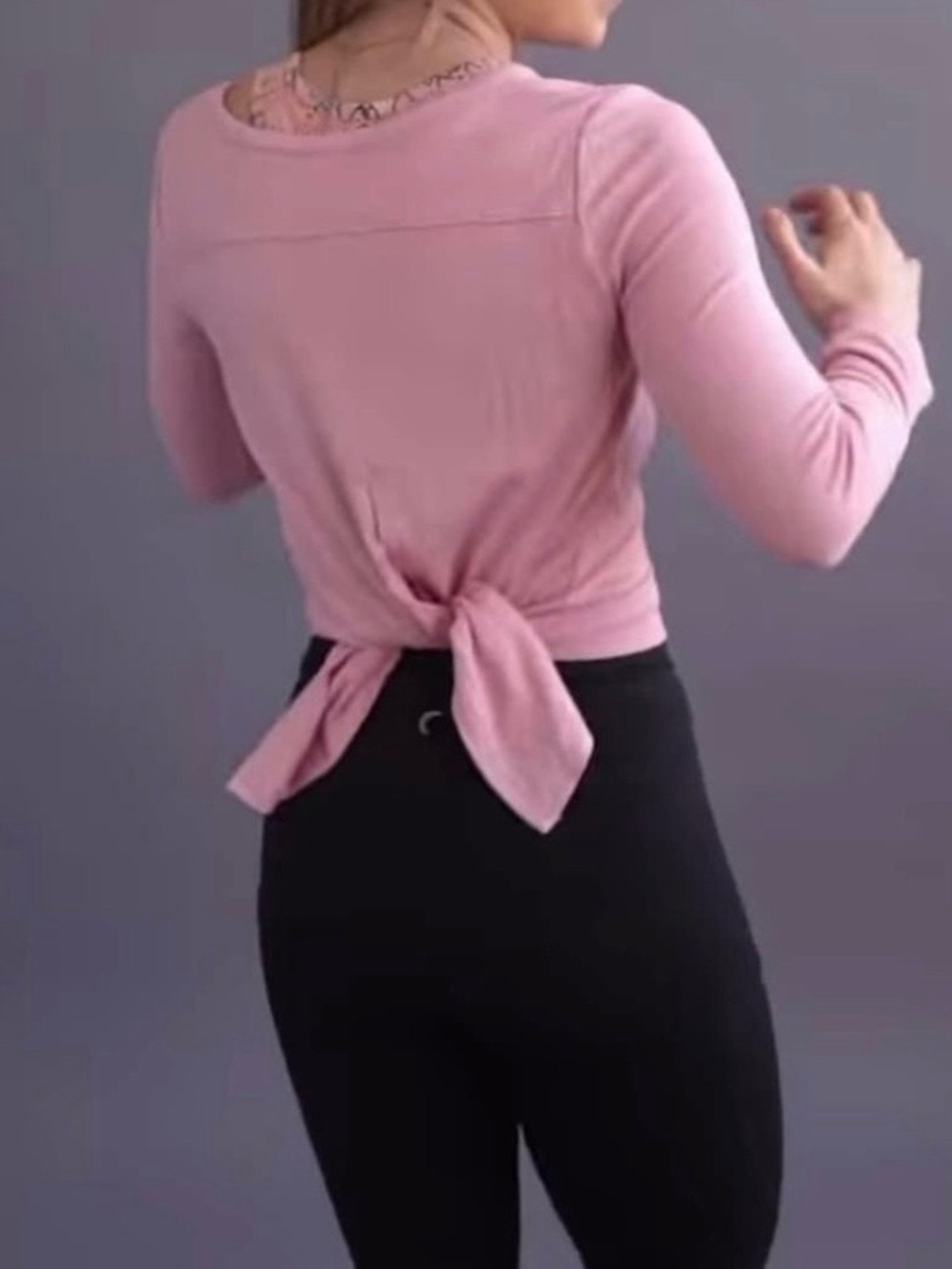ZYIA Pink Boyfriend Lounge Split Longsleeve